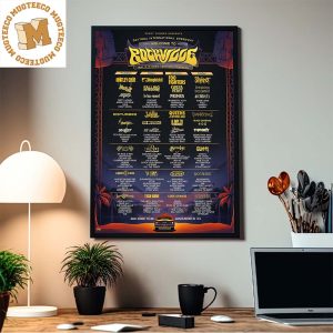 Rock Ville Fest 2024 May 9-12 In Daytona Beach Florida Line Up Home Decor Poster Canvas