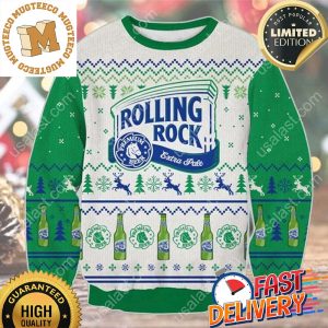 Rolling Rock Ugly Christmas Sweater For Holiday 2023 Xmas Gifts