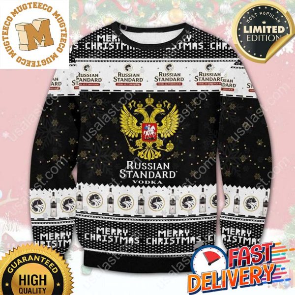 Russian Standard Vodka Ugly Christmas Sweater For Holiday 2023 Xmas Gifts