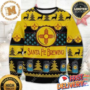 Santa Fe Brewing Ugly Christmas Sweater For Holiday 2023 Xmas Gifts
