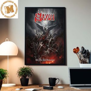 Saxon Hell Fire And Damnation Home Decor Poster Canvas