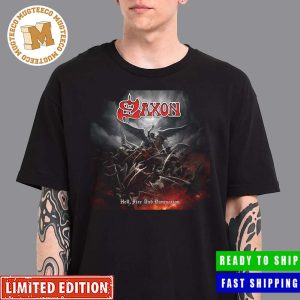 Saxon Hell Fire And Damnation Poster Essentials T-Shirt