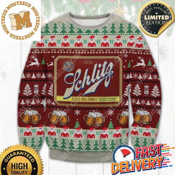 Schlitz Ugly Christmas Sweater For Holiday 2023 Xmas Gifts