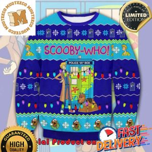 Scooby Doo Who Decorative Lights Ugly Christmas Sweater For Holiday 2023 Xmas Gifts