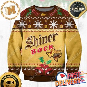 Shiner Bock Ugly Christmas Sweater For Holiday 2023 Xmas Gifts