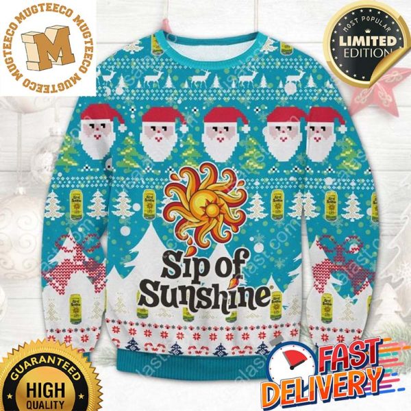 Sip Of Sunshine Ugly Christmas Sweater For Holiday 2023 Xmas Gifts