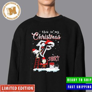 Snoopy and Charlie Brown NFL Atlanta Falcons This Is My Christmas Shirt Christmas Gift For Fan Unisex Shirt