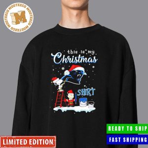 Snoopy and Charlie Brown NFL Carolina Panthers This Is My Christmas Shirt Christmas Gift For Fan Unisex Shirt