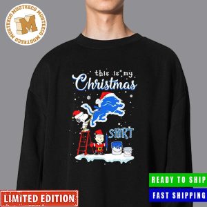 Snoopy and Charlie Brown NFL Detroit Lions This Is My Christmas Shirt Christmas Gift For Fan Unisex Shirt