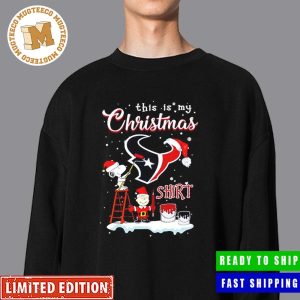 Snoopy and Charlie Brown NFL Houston Texans This Is My Christmas Shirt Christmas Gift For Fan Unisex Shirt