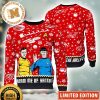 Street Fighter Ken Vs Ryu Hadoken Fight Knitted Xmas Style Ugly Christmas Sweater