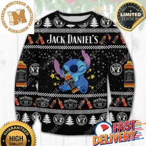 Stitch Hug Jack Daniel’s Ugly Christmas Sweater For Holiday 2023 Xmas Gifts