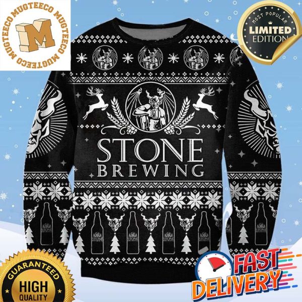 Stone Brewing Ugly Christmas Sweater For Holiday 2023 Xmas Gifts