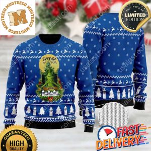 Svedka Vodka Grinch Snowflake Ugly Christmas Sweater For Holiday 2023 Xmas Gifts