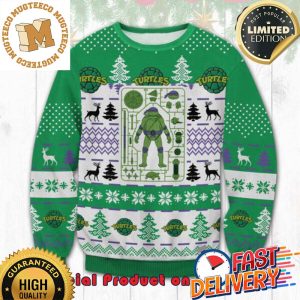 TMNT Teenage Mutant Ninja Turtles Donatello Model Sprue Ugly Christmas Sweater For Holiday 2023 Xmas Gifts