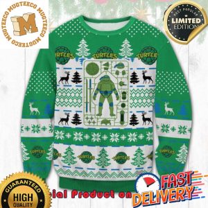 TMNT Teenage Mutant Ninja Turtles Leonardo Model Sprue Ugly Christmas Sweater For Holiday 2023 Xmas Gifts