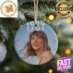 Taylor Swift 1989 Taylor Version Album Cover 2023 Xmas Holiday Gift Ceramic Christmas Decorations Ornament
