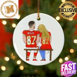 Taylor Swift And Travis Kelce Dating 2023 Xmas Gift For Couple Custom Name Christmas Tree Decorations Ornament
