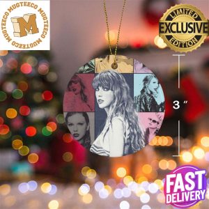 Taylor Swift Eras Tour Theme Xmas 2023 Ceramic Christmas Ornament