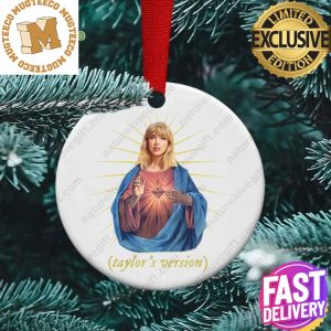 Taylor Swift Jesus Taylors Version 2023 Swiftmas Swifties Gift Christmas Decorations Ornament