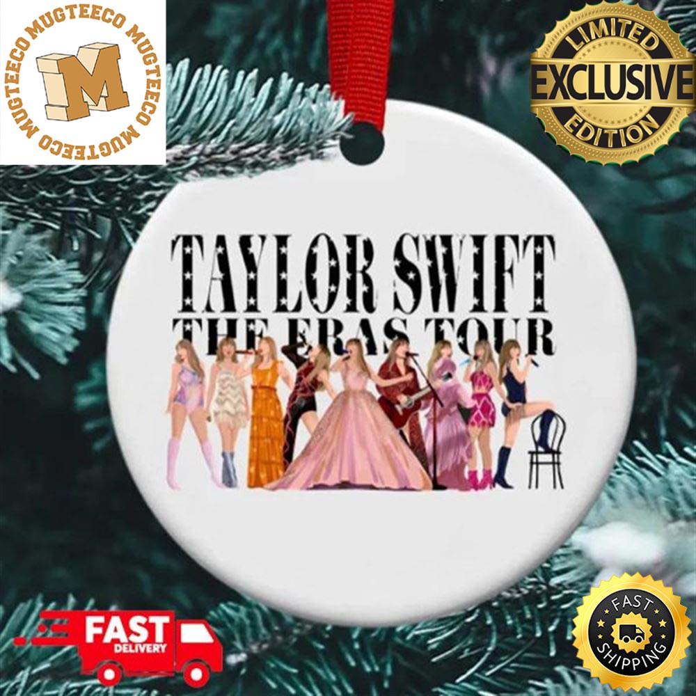 Vintage Taylor Swifts Albums Eras Tour Christmas Tree Decorations Ornament  - Mugteeco