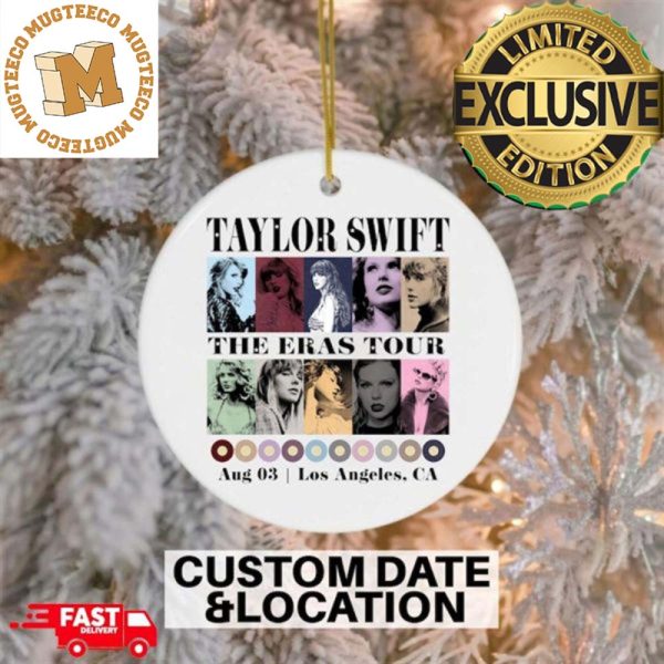 Taylor Swift The Eras Tour Custom Text For Fans Xmas 2023 Gift Christmas Tree Decorations Ornament