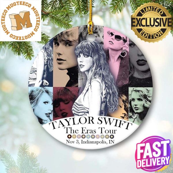 Taylor Swifts The Eras Tour 2023 Custom Date And Show Christmas Tree Decorations Ornament