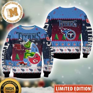 Tennessee Titans Grinch Toilet Kansas City Chiefs Funny NFL 2023 Holiday 3D Ugly Christmas Sweater