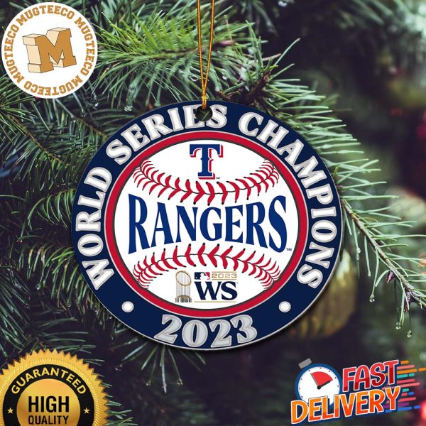 Texas Rangers 2023 World Series Champions Baseball Ceramic Christmas Decorations Ornament