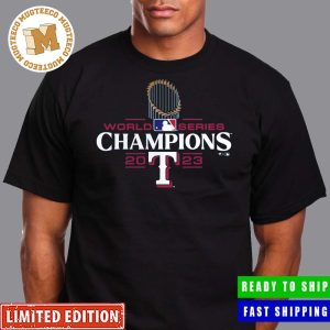 Texas Rangers Fanatics Branded 2023 World Series Champions Official Logo Essentials T-Shirt
