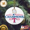 Texas Rangers 2023 World Series Champions Logo Rawlings Baseball Christmas Tree Ornament