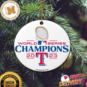 Texas Rangers MLB 2023 World Series Champions Ceramic Christmas Ornament