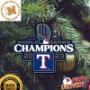 Texas Rangers 2023 World Series Champions Logo Rawlings Baseball Christmas Tree Ornament