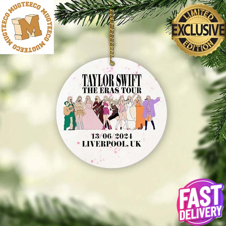 Taylor Swift 1989 Taylor Version Album Cover 2023 Xmas Holiday Gift Ceramic  Christmas Decorations Ornament - Mugteeco