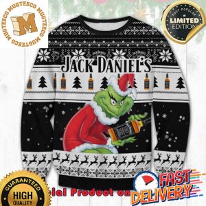 The Grinch Math Jack Daniels Reindeer Ugly Christmas Sweater For Holiday 2023 Xmas Gifts