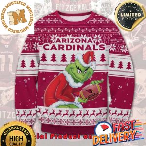 The Grinch x Arizona Cardinals NFL Snowflakes Ugly Christmas Sweater For Holiday 2023 Xmas Gifts