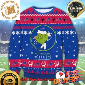 The Grinch x Buffalo Bills NFL Santa Hat Ugly Christmas Sweater For Holiday 2023 Xmas Gifts