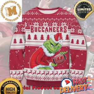 The Grinch x Tampa Bay Buccaneers NFL Santa Hat Ugly Christmas Sweater For Holiday 2023 Xmas Gifts