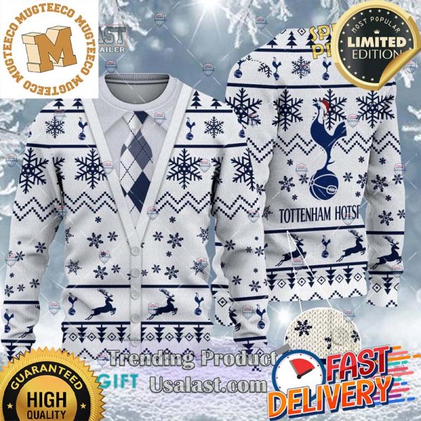 Tottenham Hotspur F.C Cardigan Ugly Sweater 2023 For Holiday 2023 Xmas Gifts