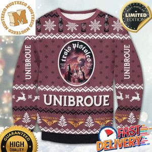 Trois Pistoles Unibroue Ugly Christmas Sweater For Holiday 2023 Xmas Gifts