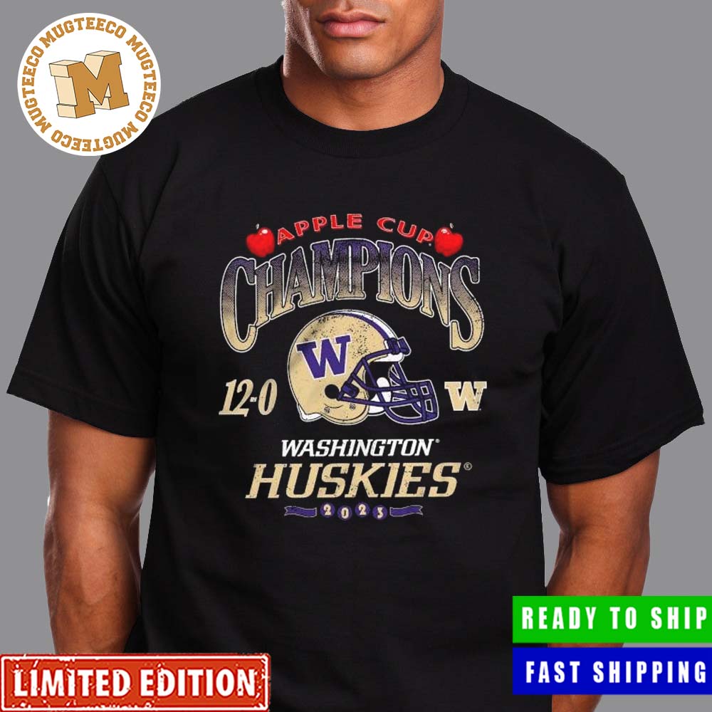 Undefeated Washington Huskies 2023 Apple Cup Champions Unisex T