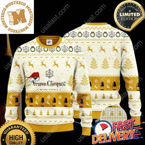 Veuve Clicquot Santa Hat Ugly Christmas Sweater For Holiday 2023 Xmas Gifts