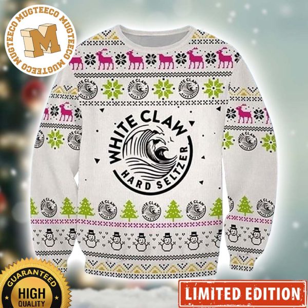 White Claw Hard Seltzer Xmas 2023 Holiday 3D Ugly Christmas Sweater