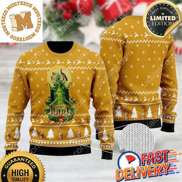 Wild Turkey Grinch Snowflake Ugly Christmas Sweater For Holiday 2023 Xmas Gifts