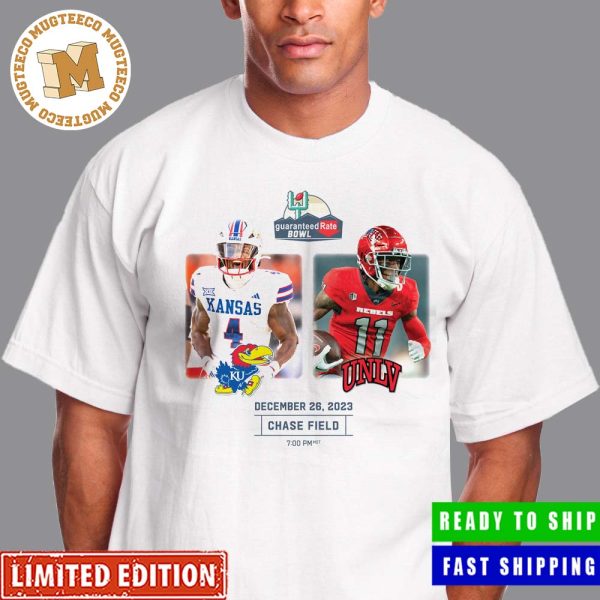 2023 Guaranteed Rate Bowl Kansas Football Versus UNLV Football On December 26 At Chase Field Duel Unisex T-Shirt