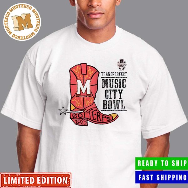 2023 Transperfect Music City Bowl Maryland Terrapins Boot Go Terps Unisex T-Shirt