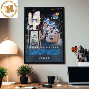 Celabrate Kansas Jayhaws Are Guaranteed Rate Bowl Champions 2023 Home Decor Poster Canvas