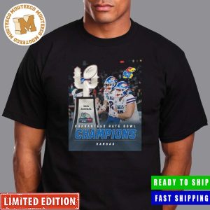 Celebrate Kansas Jayhawks Are Guaranteed Rate Bowl Champions 2023 Unisex T-Shirt