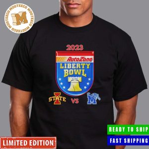 College Football Bowl Games 2023-24 AutoZone Liberty Bowl 2023 Memphis vs Iowa State Simmons Bank Liberty Stadium Memphis TN CFB Bowl Game T-Shirt
