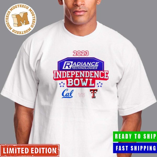 College Football Bowl Games 2023-24 Radiance Technologies Independence Bowl California vs Texas Tech Independence Stadium Shreveport LA ESPN Event T-Shirt